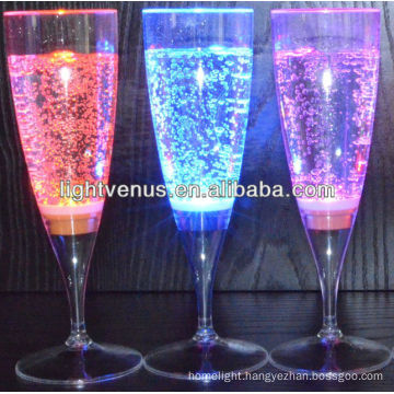 Factory sale LED illuminated liquid active wine flute